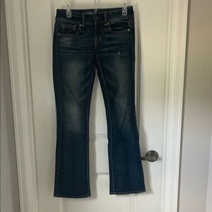 American Eagle Women's Dark Blue Boot Cut Jeans